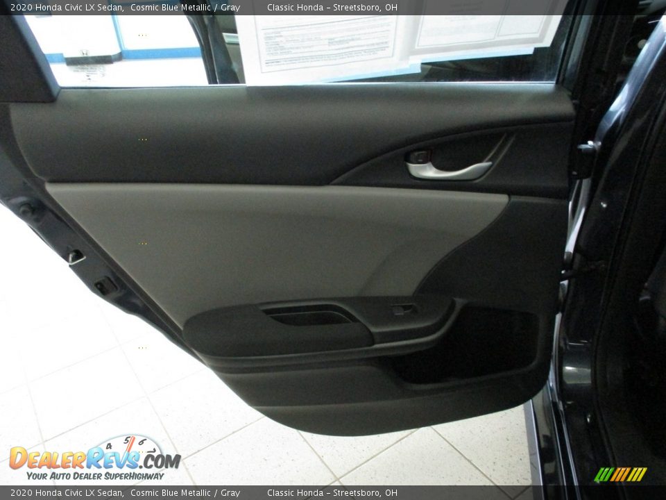 2020 Honda Civic LX Sedan Cosmic Blue Metallic / Gray Photo #22
