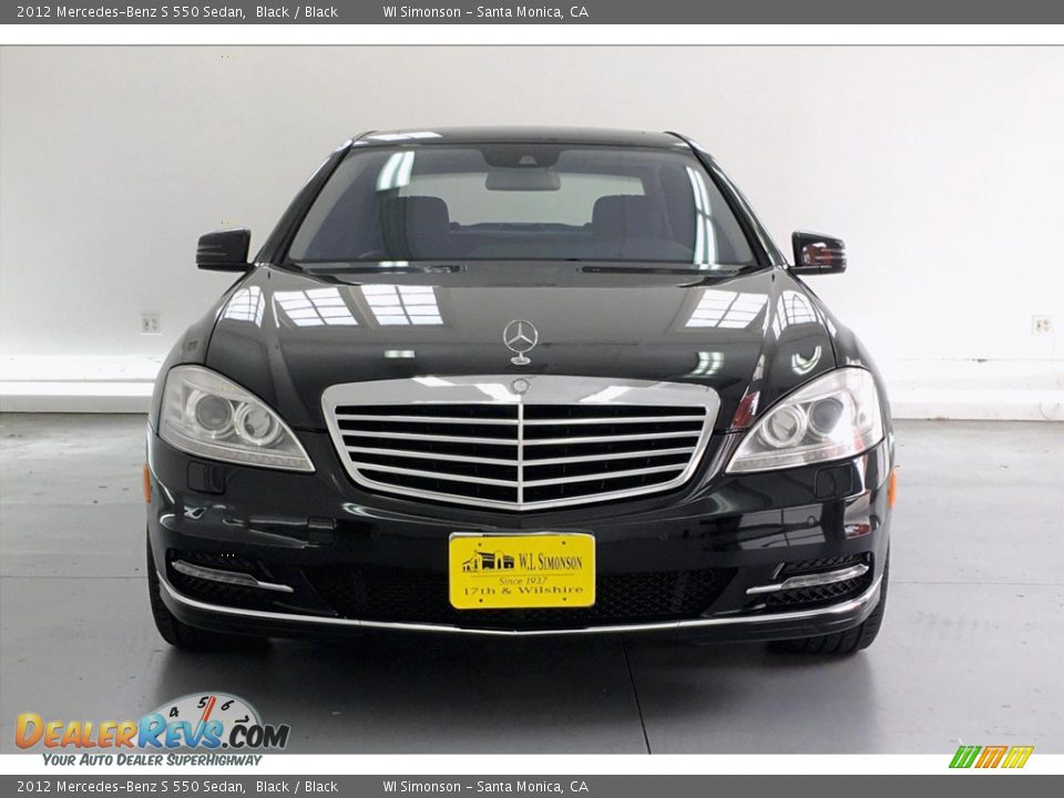 2012 Mercedes-Benz S 550 Sedan Black / Black Photo #2