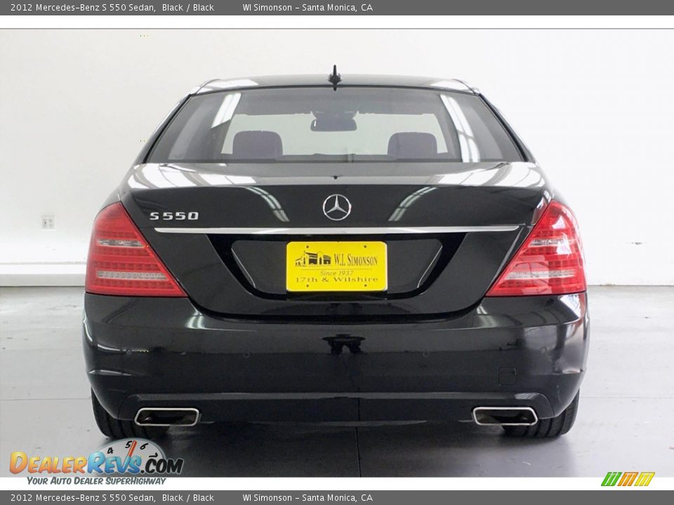 2012 Mercedes-Benz S 550 Sedan Black / Black Photo #3