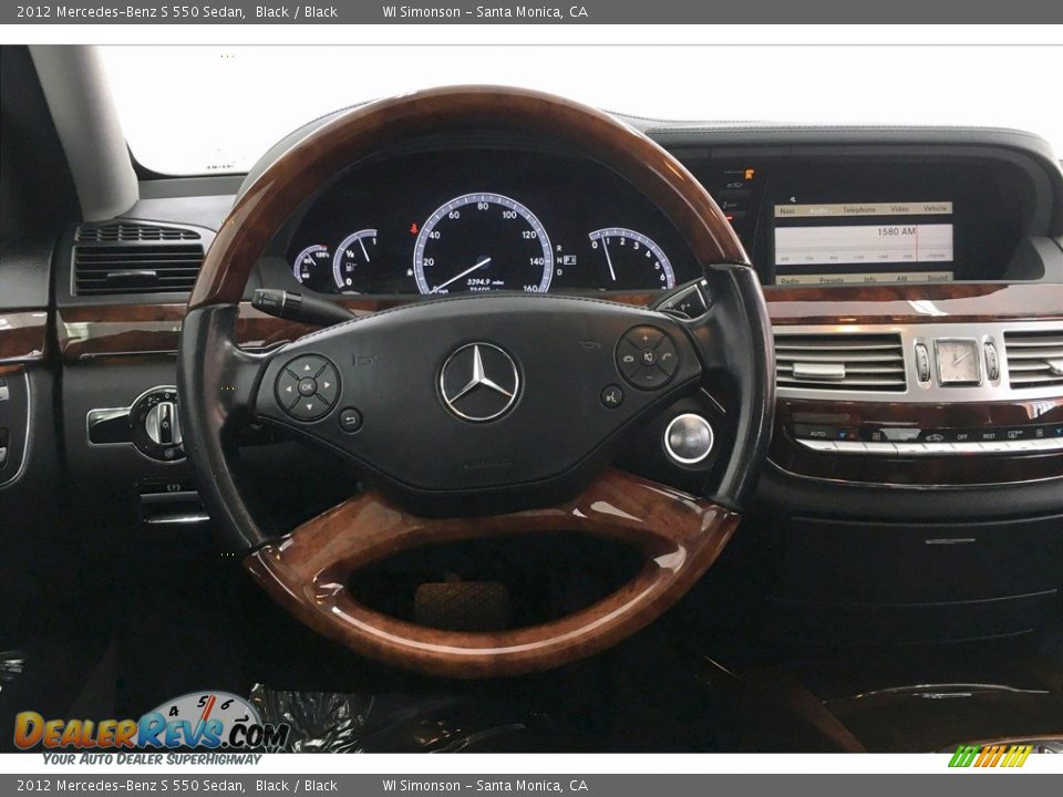 2012 Mercedes-Benz S 550 Sedan Black / Black Photo #4