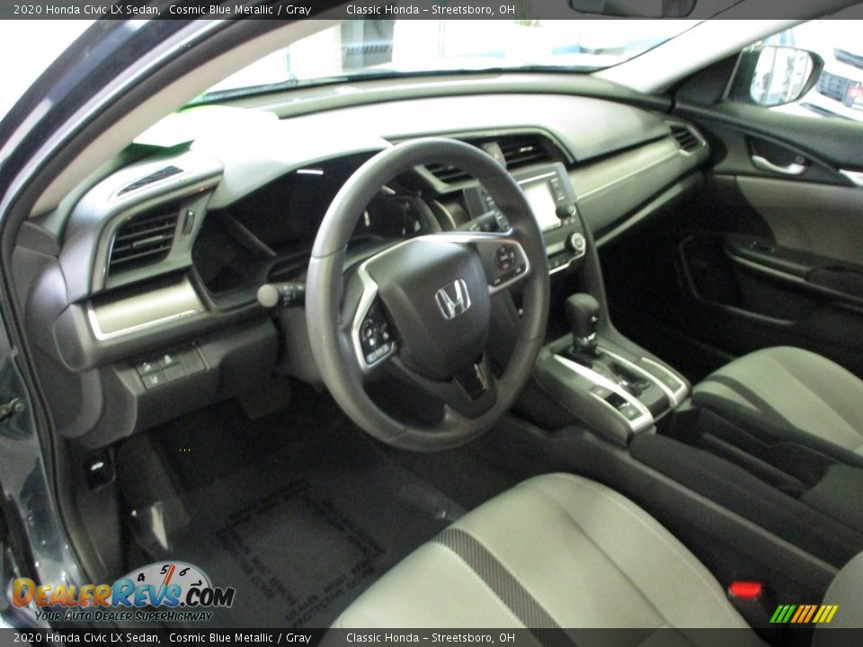 2020 Honda Civic LX Sedan Cosmic Blue Metallic / Gray Photo #26