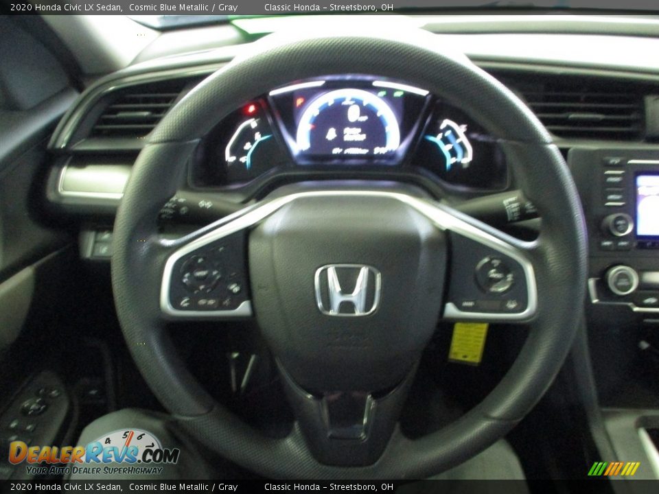 2020 Honda Civic LX Sedan Cosmic Blue Metallic / Gray Photo #29