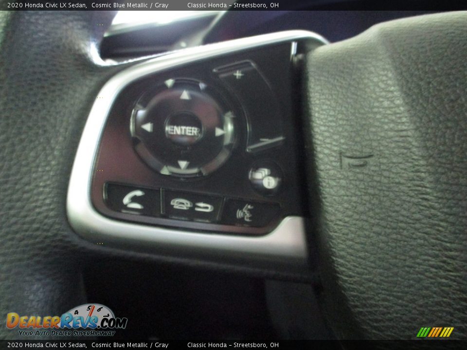 2020 Honda Civic LX Sedan Cosmic Blue Metallic / Gray Photo #30
