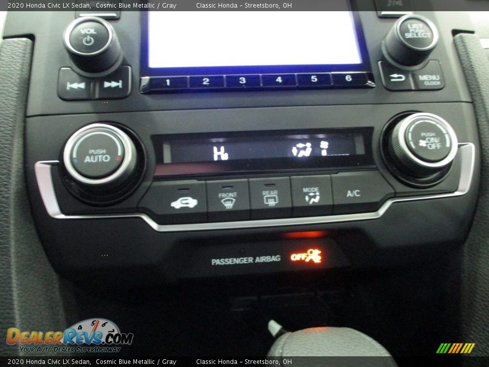 2020 Honda Civic LX Sedan Cosmic Blue Metallic / Gray Photo #34