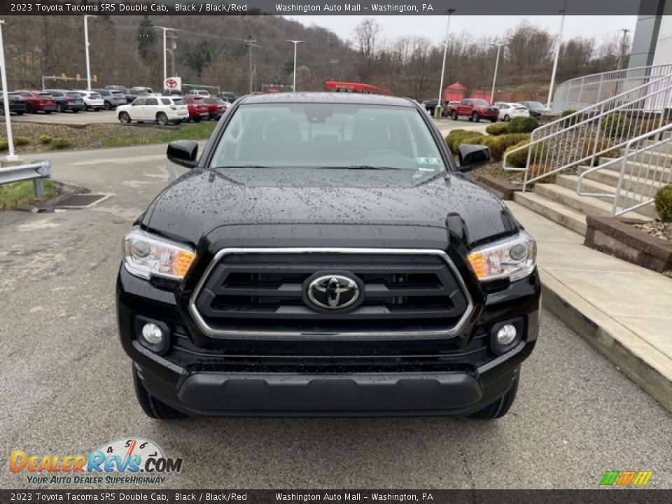 2023 Toyota Tacoma SR5 Double Cab Black / Black/Red Photo #6