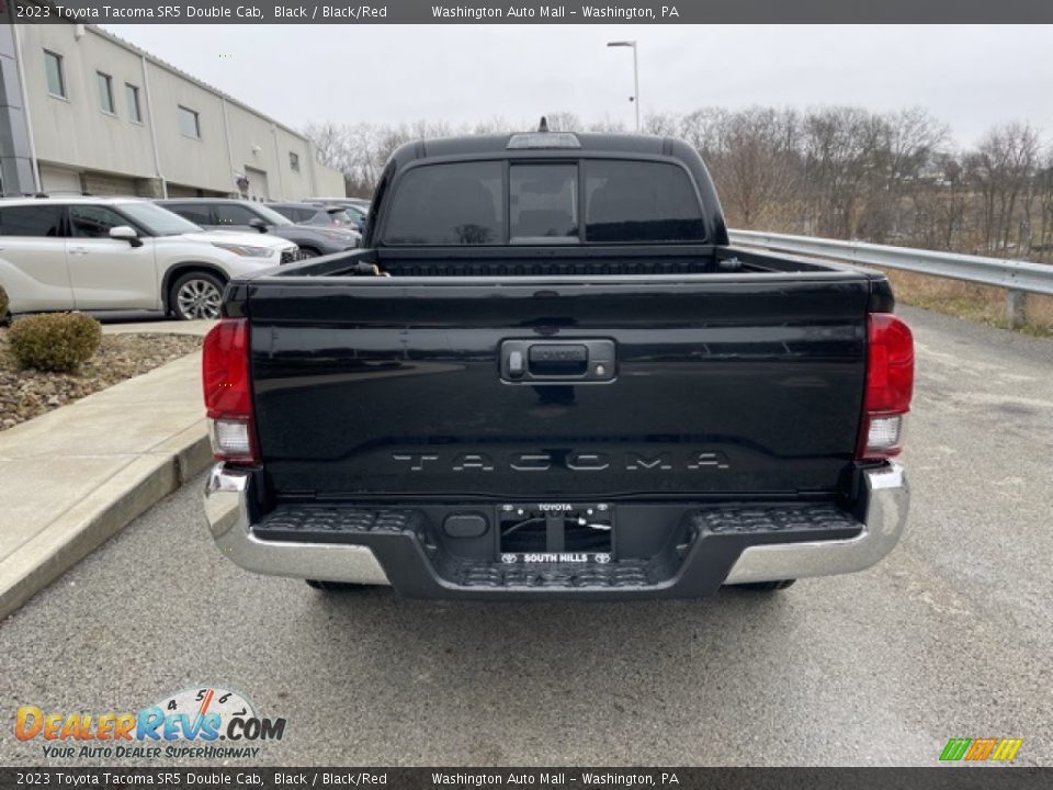 2023 Toyota Tacoma SR5 Double Cab Black / Black/Red Photo #8