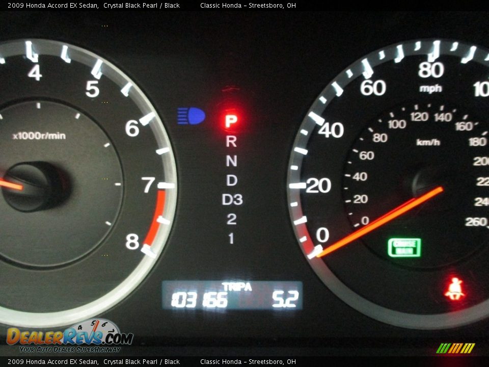 2009 Honda Accord EX Sedan Crystal Black Pearl / Black Photo #31