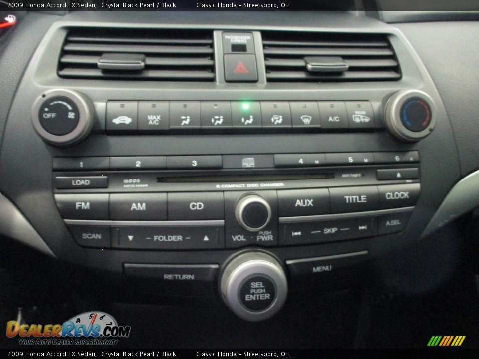 2009 Honda Accord EX Sedan Crystal Black Pearl / Black Photo #33