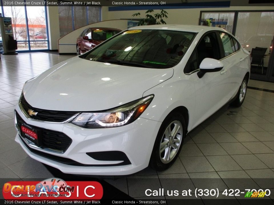 2016 Chevrolet Cruze LT Sedan Summit White / Jet Black Photo #1