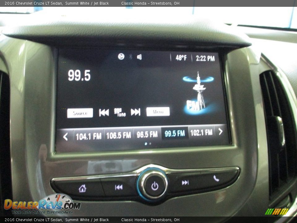 2016 Chevrolet Cruze LT Sedan Summit White / Jet Black Photo #34