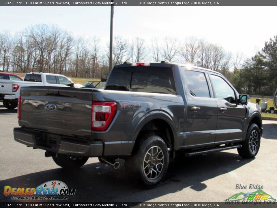 2022 Ford F150 Lariat SuperCrew 4x4 Carbonized Gray Metallic / Black Photo #5