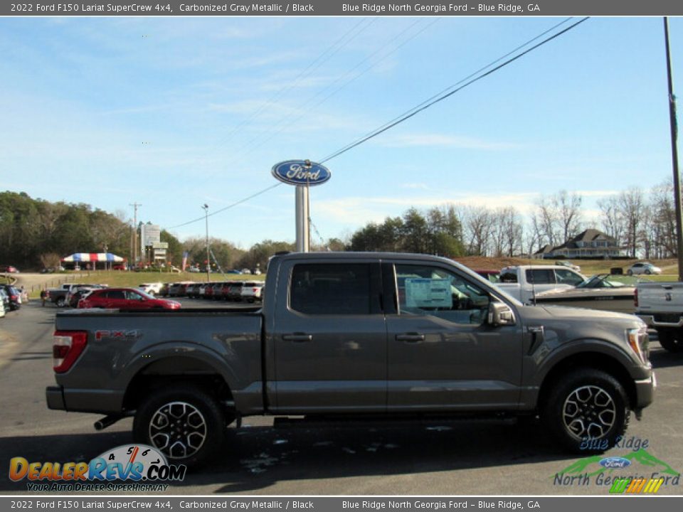 2022 Ford F150 Lariat SuperCrew 4x4 Carbonized Gray Metallic / Black Photo #6