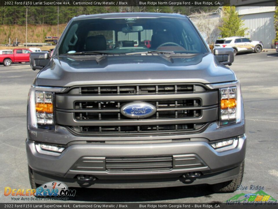 2022 Ford F150 Lariat SuperCrew 4x4 Carbonized Gray Metallic / Black Photo #8