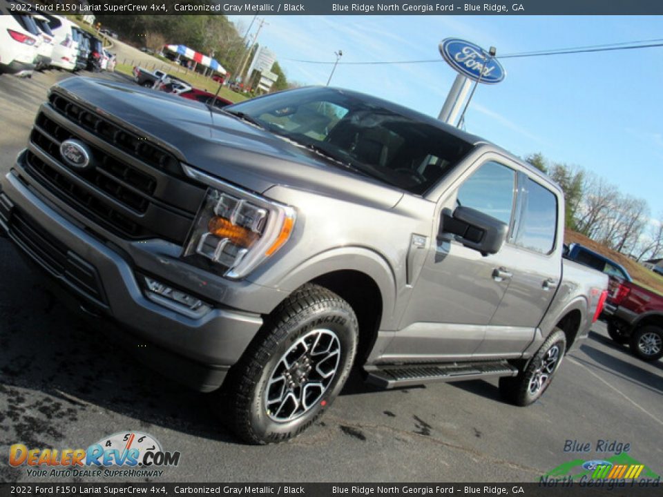 2022 Ford F150 Lariat SuperCrew 4x4 Carbonized Gray Metallic / Black Photo #26