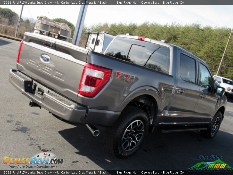 2022 Ford F150 Lariat SuperCrew 4x4 Carbonized Gray Metallic / Black Photo #28