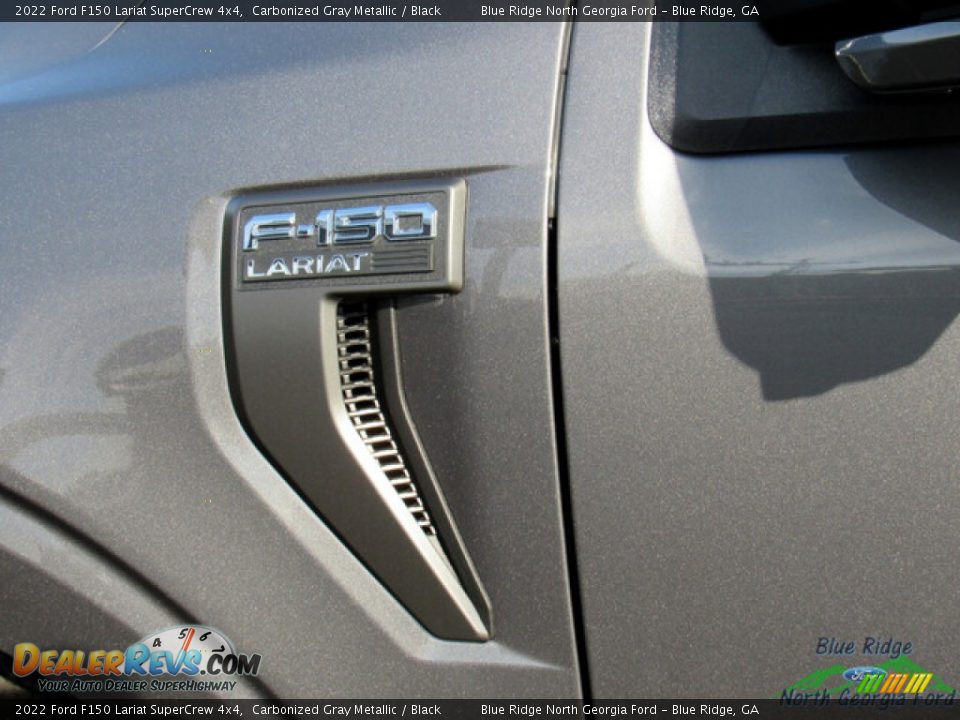 2022 Ford F150 Lariat SuperCrew 4x4 Carbonized Gray Metallic / Black Photo #30