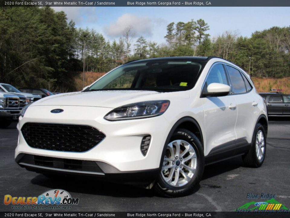 2020 Ford Escape SE Star White Metallic Tri-Coat / Sandstone Photo #1