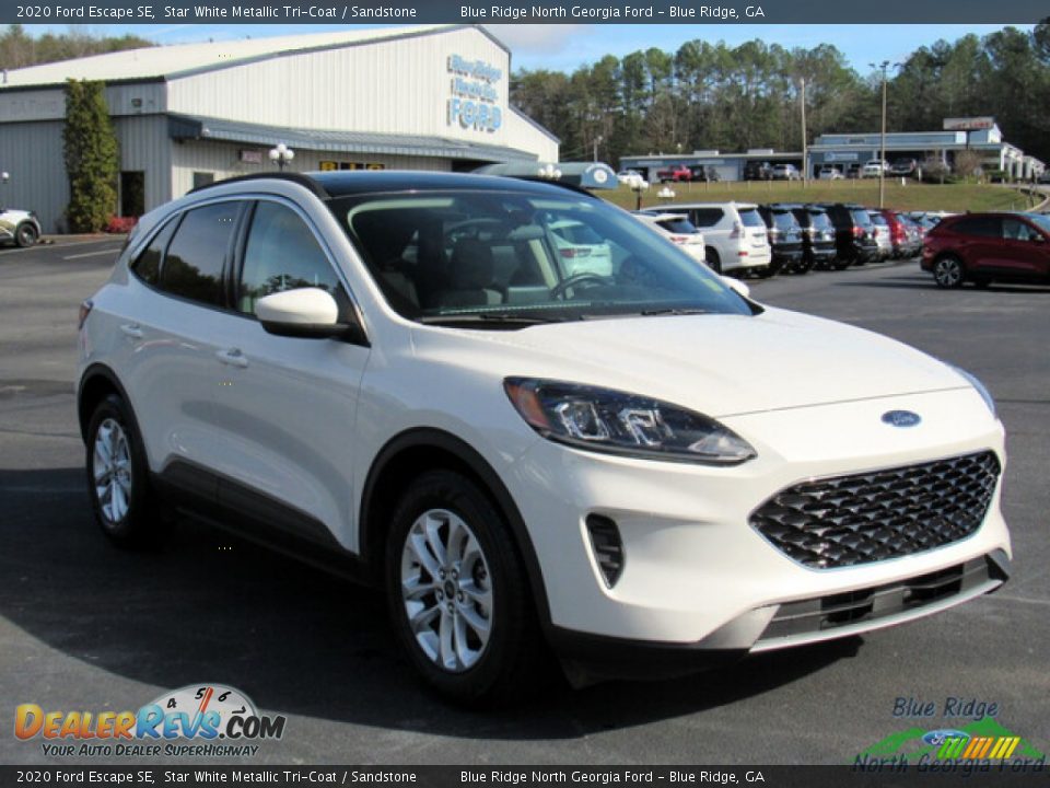 2020 Ford Escape SE Star White Metallic Tri-Coat / Sandstone Photo #7