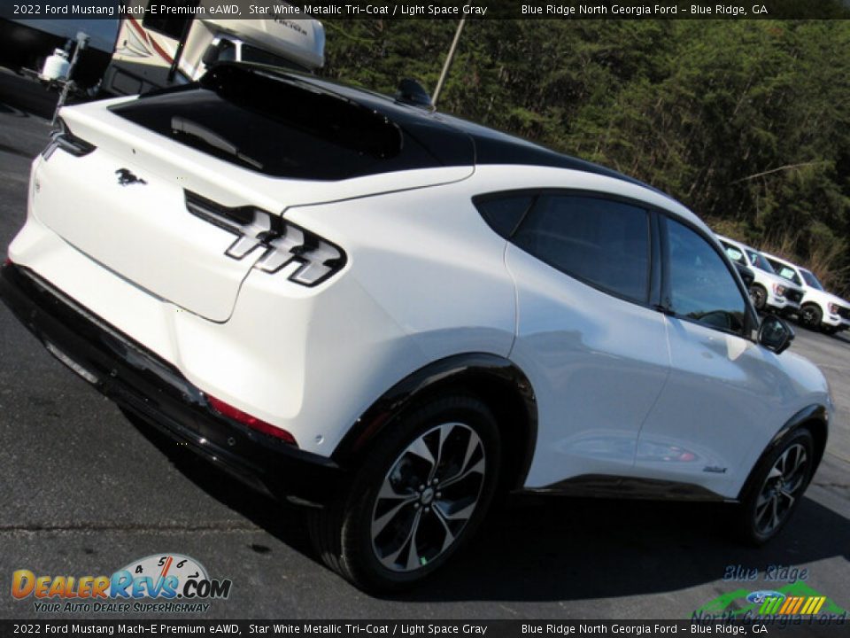 2022 Ford Mustang Mach-E Premium eAWD Star White Metallic Tri-Coat / Light Space Gray Photo #25