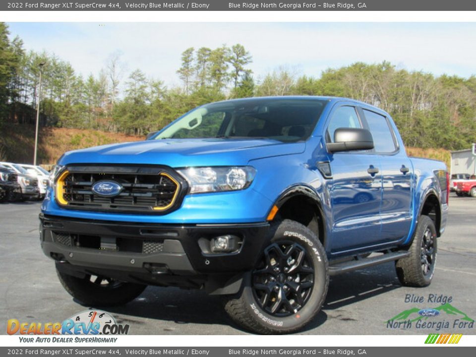 2022 Ford Ranger XLT SuperCrew 4x4 Velocity Blue Metallic / Ebony Photo #1