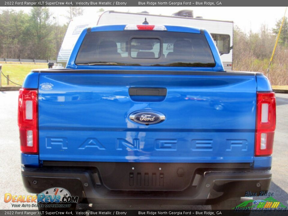2022 Ford Ranger XLT SuperCrew 4x4 Velocity Blue Metallic / Ebony Photo #4