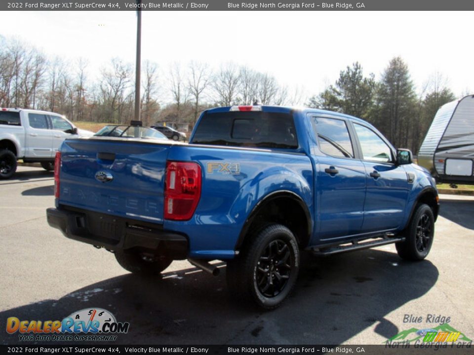 2022 Ford Ranger XLT SuperCrew 4x4 Velocity Blue Metallic / Ebony Photo #5