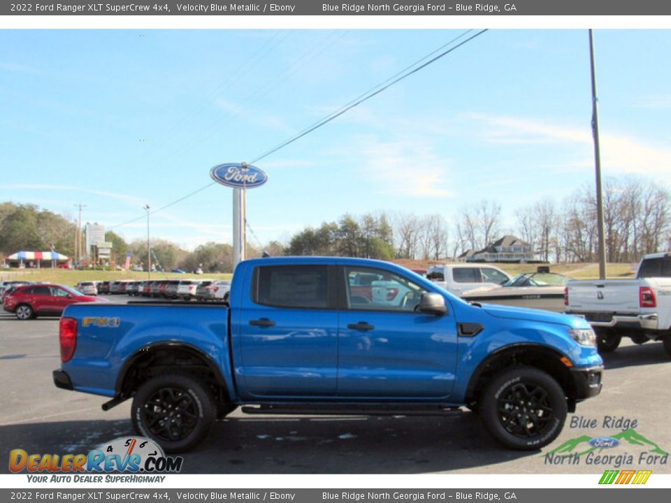 2022 Ford Ranger XLT SuperCrew 4x4 Velocity Blue Metallic / Ebony Photo #6