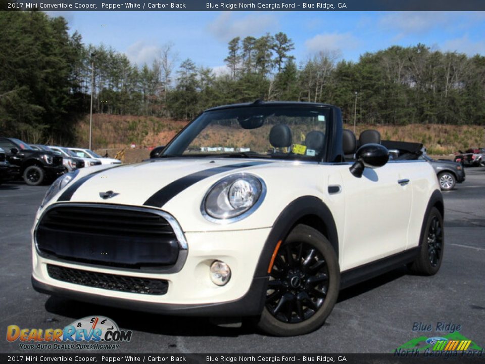 2017 Mini Convertible Cooper Pepper White / Carbon Black Photo #1