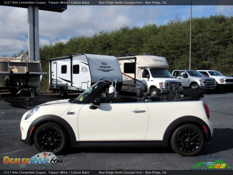 2017 Mini Convertible Cooper Pepper White / Carbon Black Photo #2