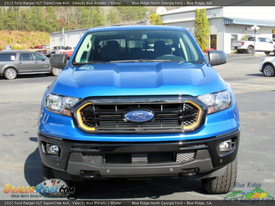 2022 Ford Ranger XLT SuperCrew 4x4 Velocity Blue Metallic / Ebony Photo #8