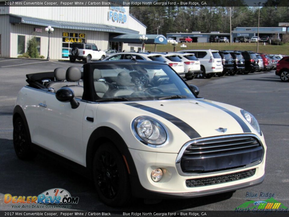 2017 Mini Convertible Cooper Pepper White / Carbon Black Photo #7