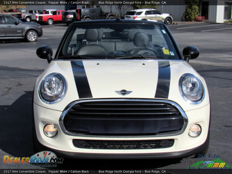 2017 Mini Convertible Cooper Pepper White / Carbon Black Photo #8