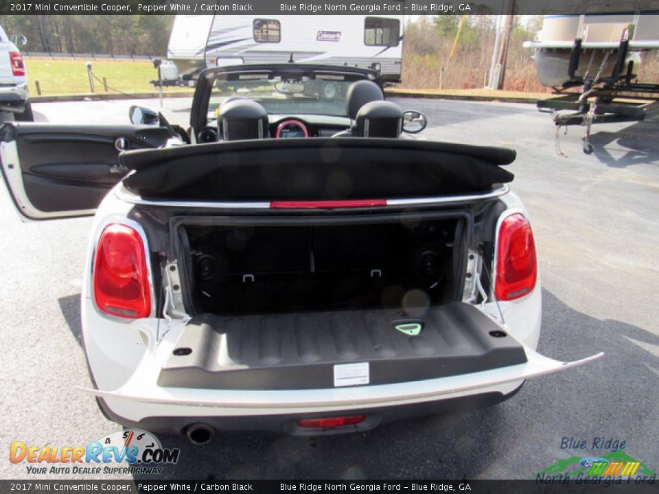 2017 Mini Convertible Cooper Pepper White / Carbon Black Photo #14