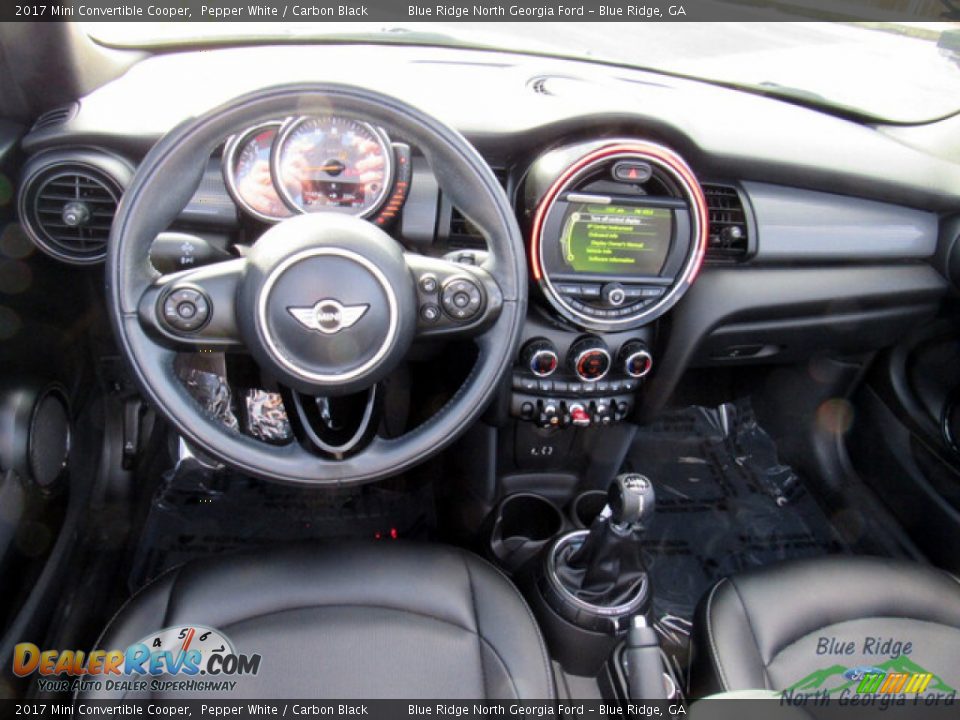 2017 Mini Convertible Cooper Pepper White / Carbon Black Photo #15