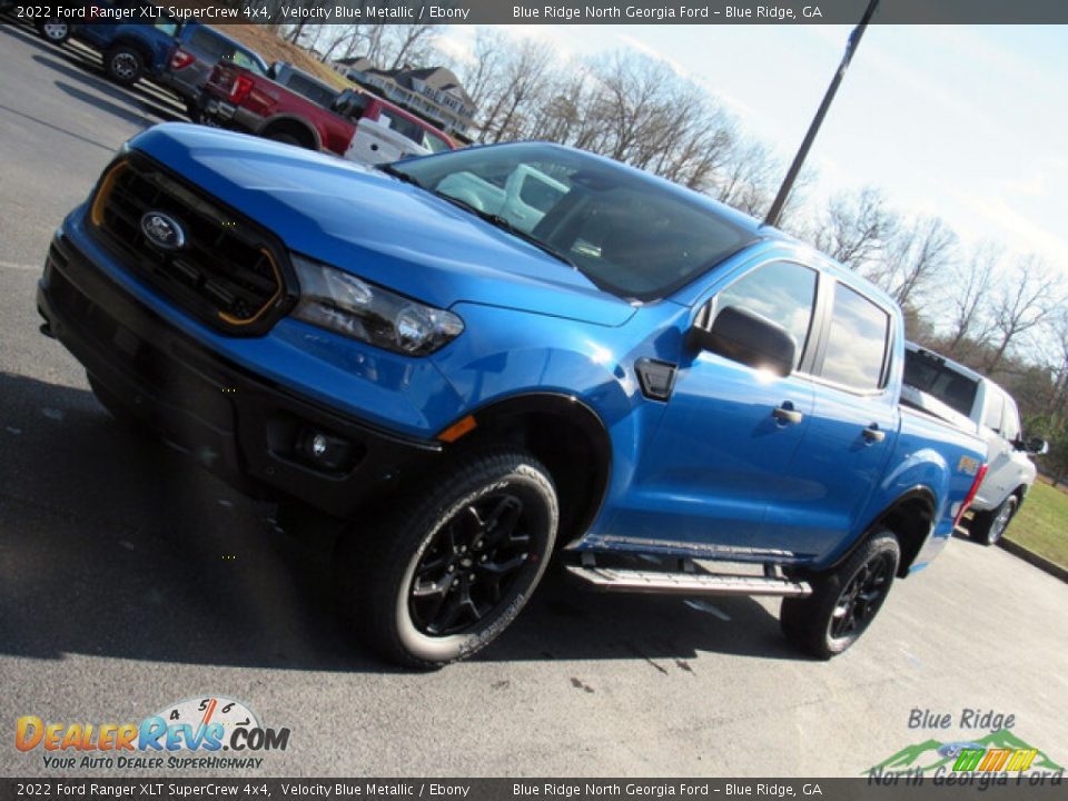 2022 Ford Ranger XLT SuperCrew 4x4 Velocity Blue Metallic / Ebony Photo #23
