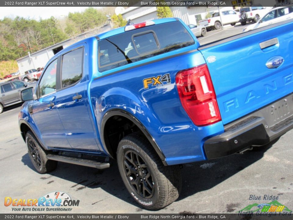 2022 Ford Ranger XLT SuperCrew 4x4 Velocity Blue Metallic / Ebony Photo #26