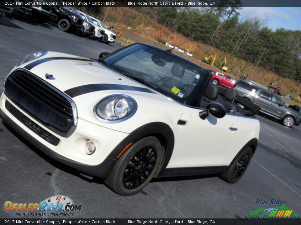 2017 Mini Convertible Cooper Pepper White / Carbon Black Photo #22