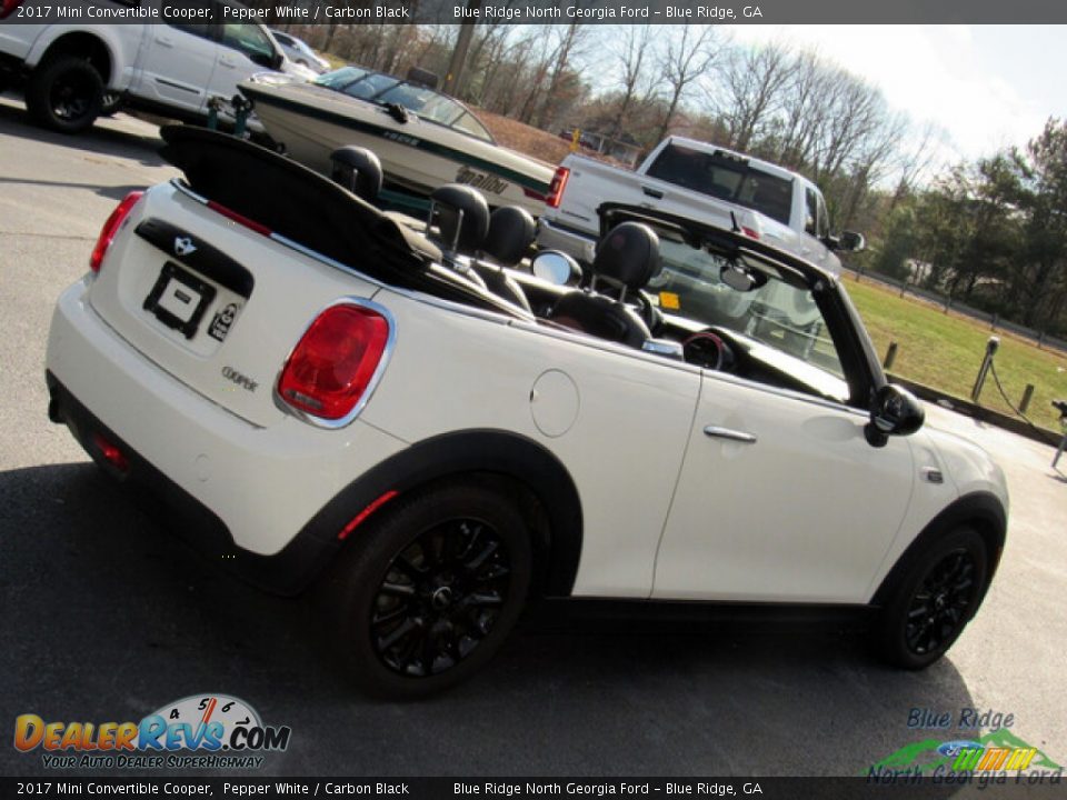 2017 Mini Convertible Cooper Pepper White / Carbon Black Photo #24