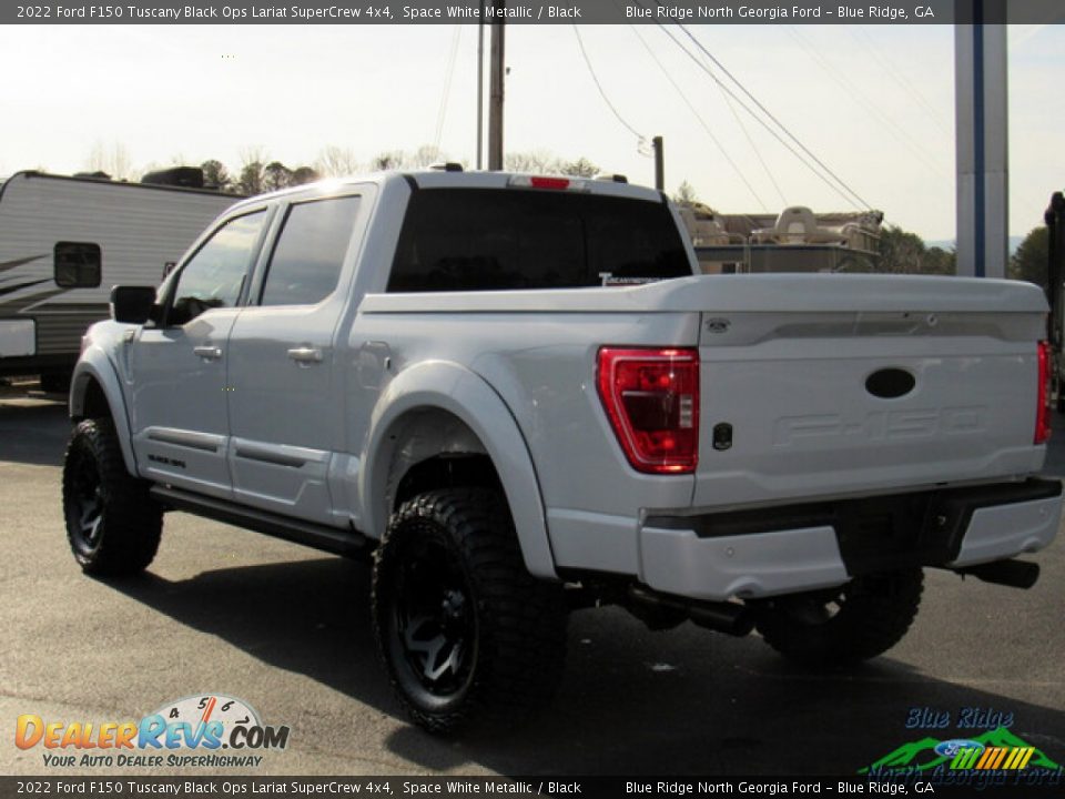 2022 Ford F150 Tuscany Black Ops Lariat SuperCrew 4x4 Space White Metallic / Black Photo #3