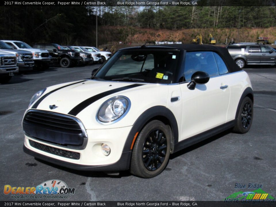 2017 Mini Convertible Cooper Pepper White / Carbon Black Photo #27