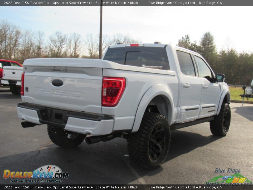 2022 Ford F150 Tuscany Black Ops Lariat SuperCrew 4x4 Space White Metallic / Black Photo #5