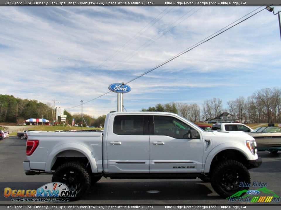 2022 Ford F150 Tuscany Black Ops Lariat SuperCrew 4x4 Space White Metallic / Black Photo #6