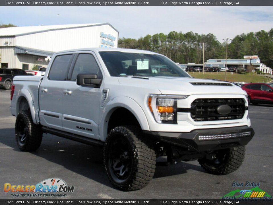 2022 Ford F150 Tuscany Black Ops Lariat SuperCrew 4x4 Space White Metallic / Black Photo #7