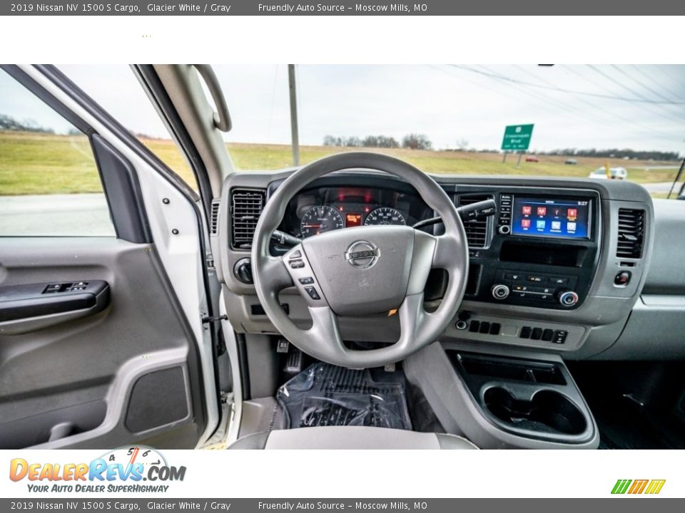 2019 Nissan NV 1500 S Cargo Glacier White / Gray Photo #28