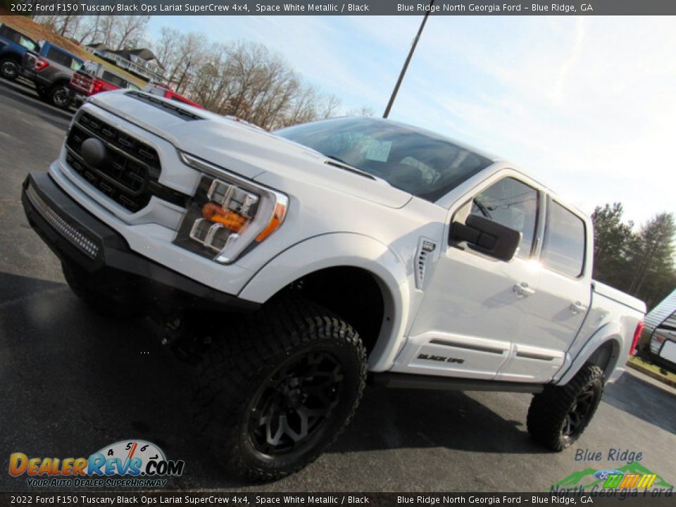 2022 Ford F150 Tuscany Black Ops Lariat SuperCrew 4x4 Space White Metallic / Black Photo #30