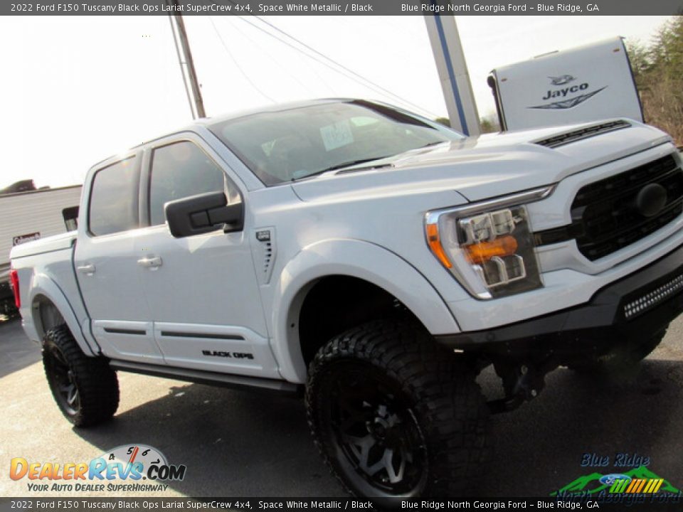 2022 Ford F150 Tuscany Black Ops Lariat SuperCrew 4x4 Space White Metallic / Black Photo #31