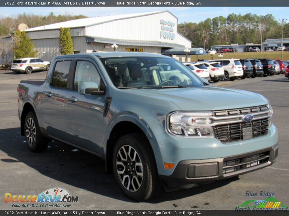 2022 Ford Maverick Lariat AWD Area 51 / Desert Brown Photo #7