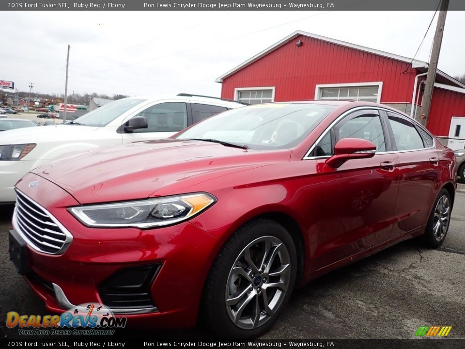 2019 Ford Fusion SEL Ruby Red / Ebony Photo #1