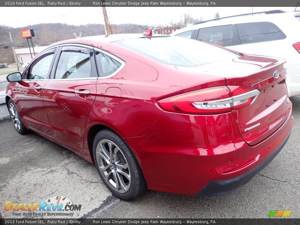 2019 Ford Fusion SEL Ruby Red / Ebony Photo #2