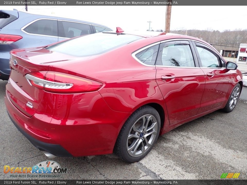 2019 Ford Fusion SEL Ruby Red / Ebony Photo #3